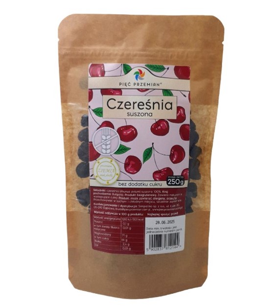 Czereśnia suszona 250 g - Pięć Przemian