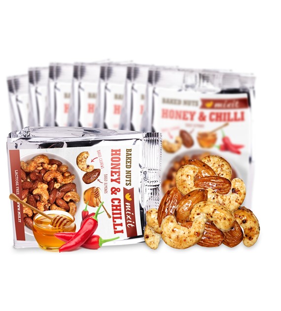 Mixit do kieszeni Baked Nuts Honey & Chilli, 60g