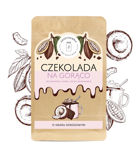 Orzechownia Czekolada do picia o smaku kokos 180g