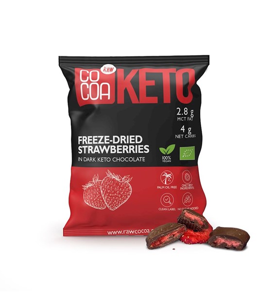Cocoa Truskawki w czekoladzie Keto, 40g