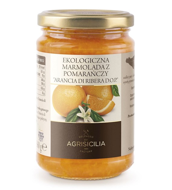 Ekologiczna marmolada z sycyli. pomarańczy, 360g