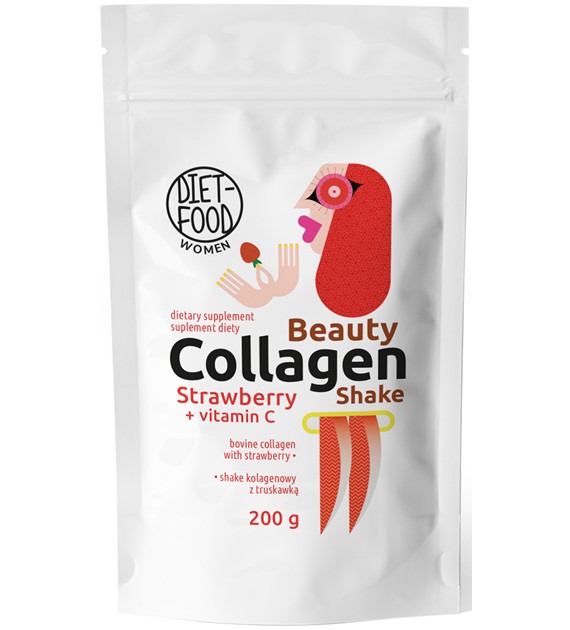 Collageen Strawberry + vitamin C, 200g