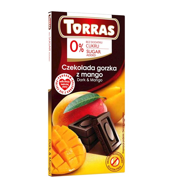 Czekolada gorzka z mango bez cukru, Torras