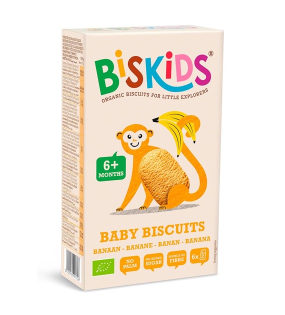 Biskids ciasteczka z bananem Bio, 120g