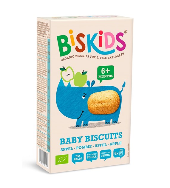 Biskids ciasteczka z jabłkiem Bio, 120g