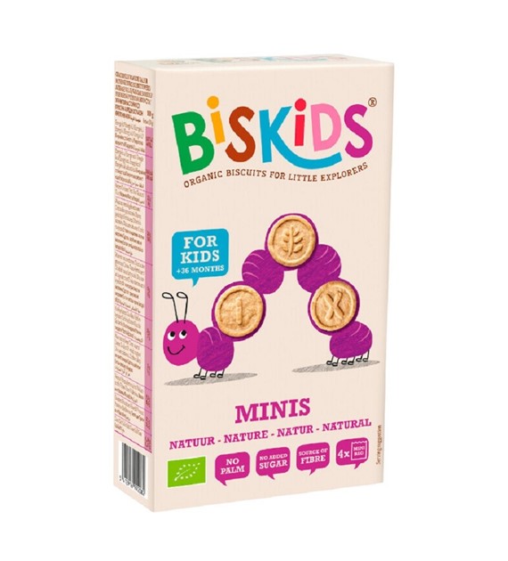 Biskids ciasteczka mini jabłkowe od 3 lat Bio 120g