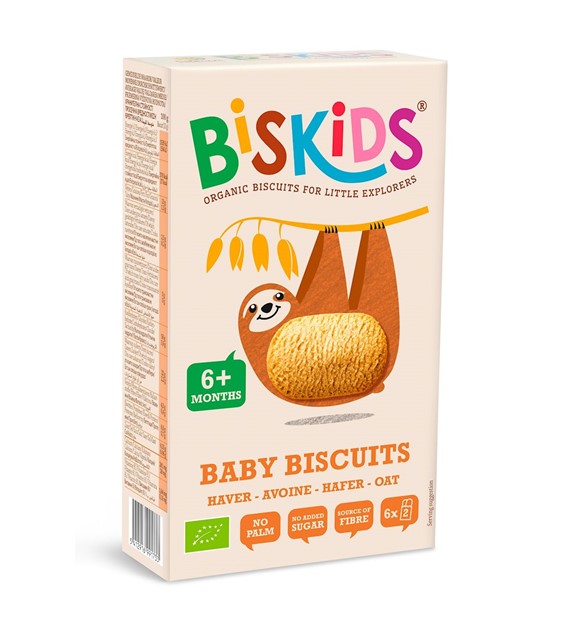 Biskids ciasteczka owsiane Bio, 120g