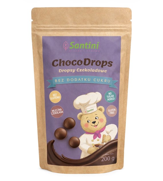 Chocodropsy z mlecznej czekolady Santini, 200g