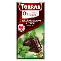 Czekolada gorzka z miętą bez cukru, Torras