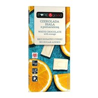 Czekolada biała z pomarańczą bez cukru, Pure&Good