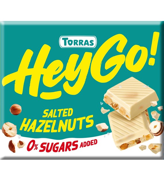 Czekolada biała z orzechami lask i solą Torras 60g