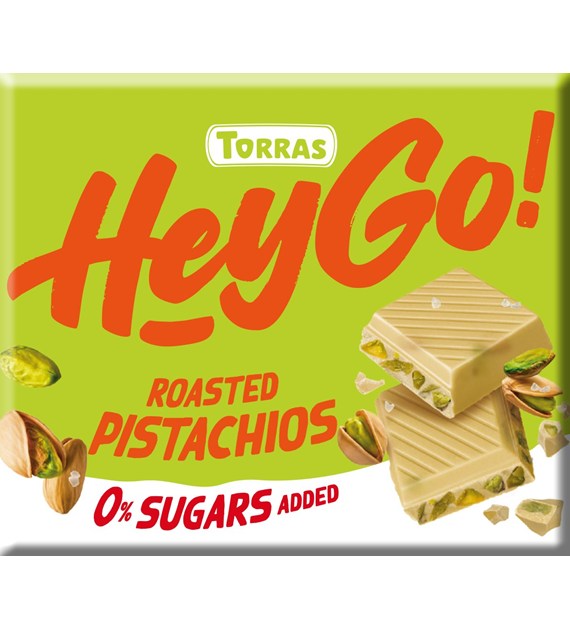 Czekolada biała z prażonymi pistacjami Torras, 60g
