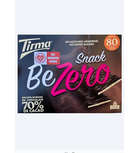 Snack Be Zero - ciastka w pol. cz. gorzkiej 70%