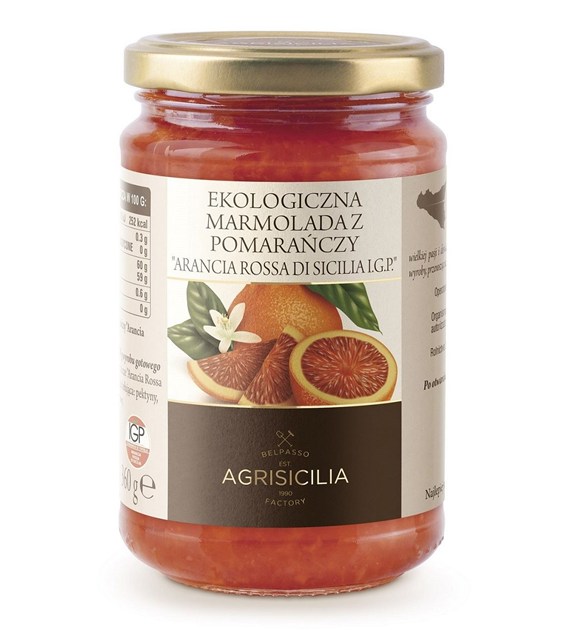 Ekologiczna marm. czerwonych pomarańczy Bio 360g