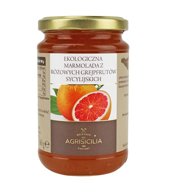 Ekologiczna marm. z różowych grejpfrutów BIO 360g