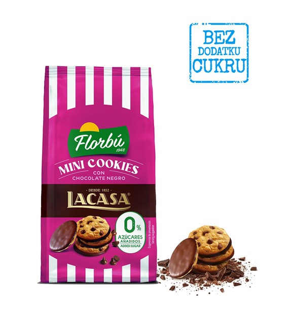 Ciastka mini Lacasa z kawał. cz. gorz. 80g Florbu