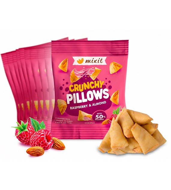 Mixit Chrupiące poduszki - Maliny & migdały,30g