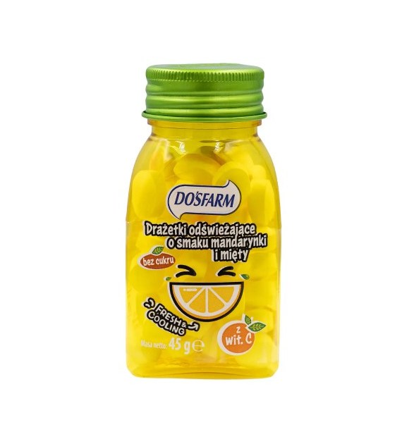 Drażetki odświeżające o smaku mandarynki mięty 45g