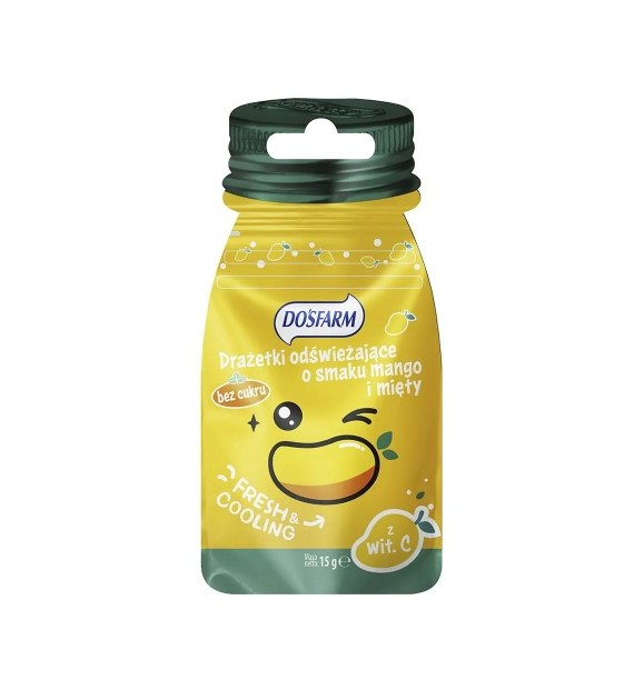 Drażetki odświeżające o smaku mango i mięty 15g