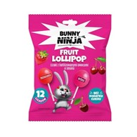 Lizaki owocowe Bunny Ninja wiśnia i truskaw 12x10g