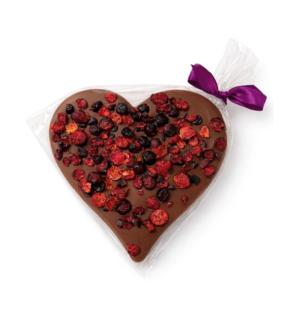 Serce czekolada mleczna z Czarną Porzeczką 80g