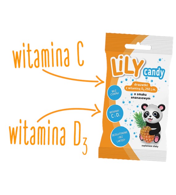 Lily Candy drażetki o smaku ananasowym  40 g