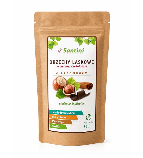 Orzechy laskowe w ciemnej cz. z cynamonem 80g