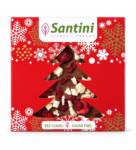 CHRISTMAS - Czekolada mleczna wiśnia jabłko, 80g
